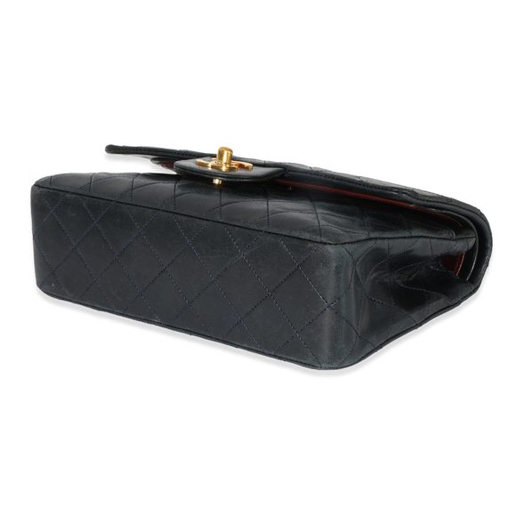 Chanel Vintage Navy Lambskin Small Classic Flap - Picture 6 of 8